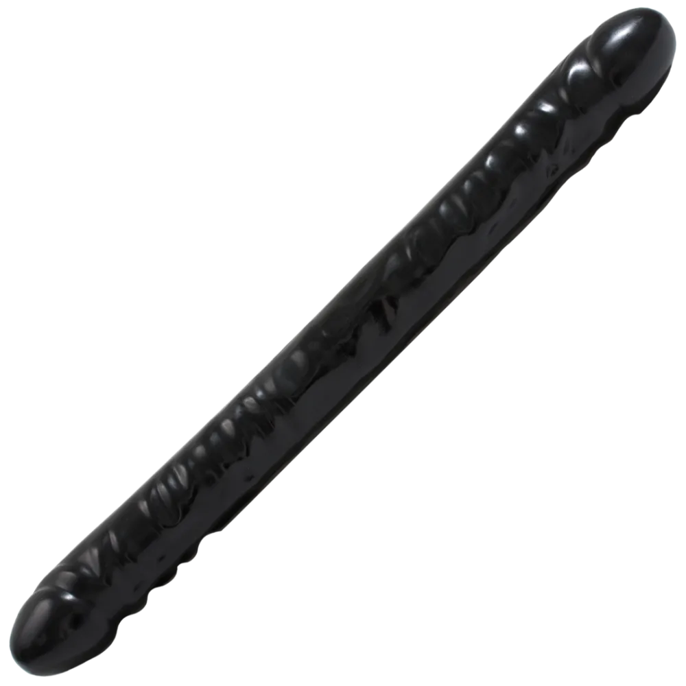 Geaderde Double Header - Dildo met Dubbele Einden - 18 / 45 cm