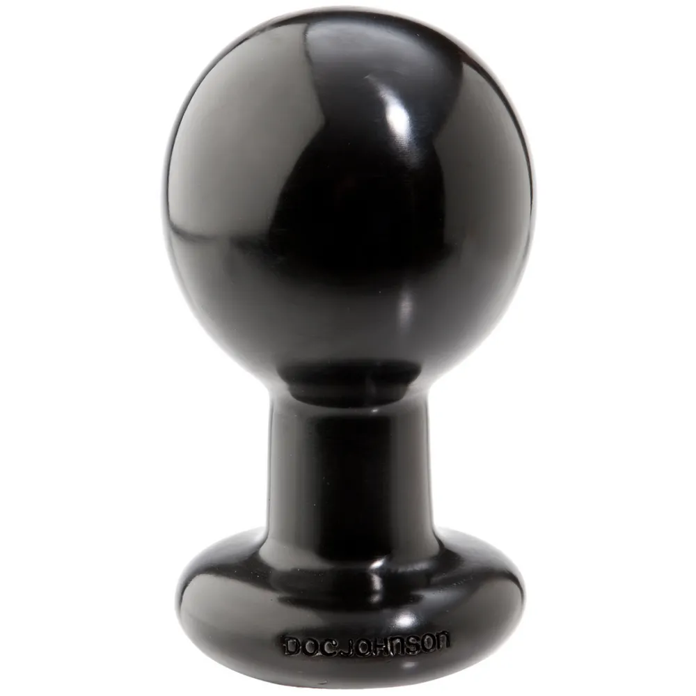 The Classic - Round Butt Plug - Large - Black