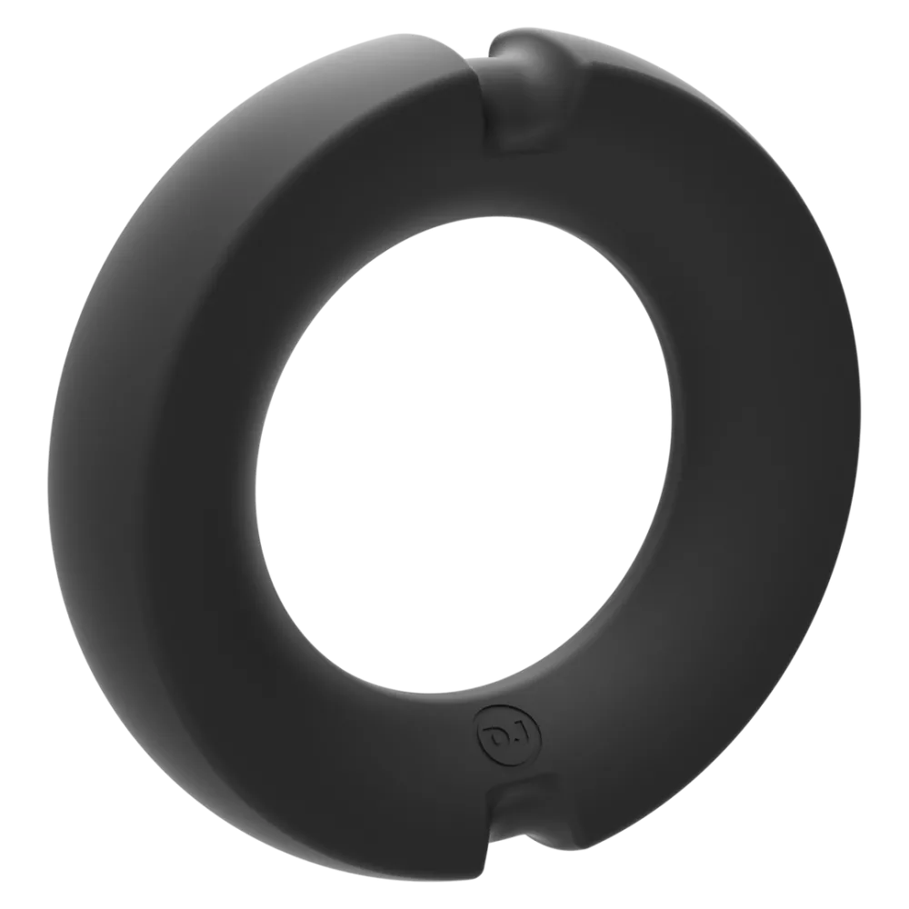 De Paradox - Silicone/Metal Cock Ring - 45mm - Zwart