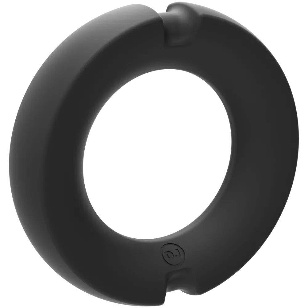 De Paradox - Silicone/Metalen Cockring - 50mm - Zwart