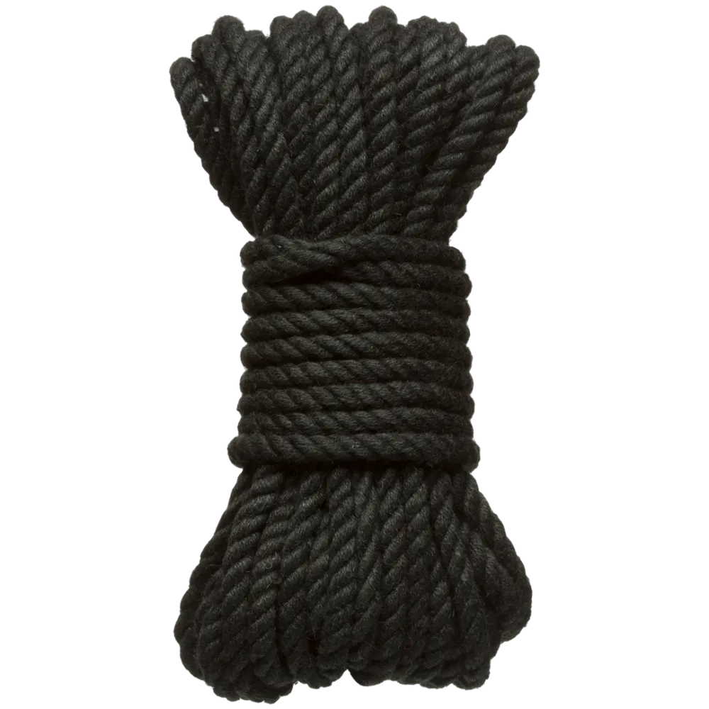 Bind en Tie - 6mm hennep bondage touw - 30 ft - zwart