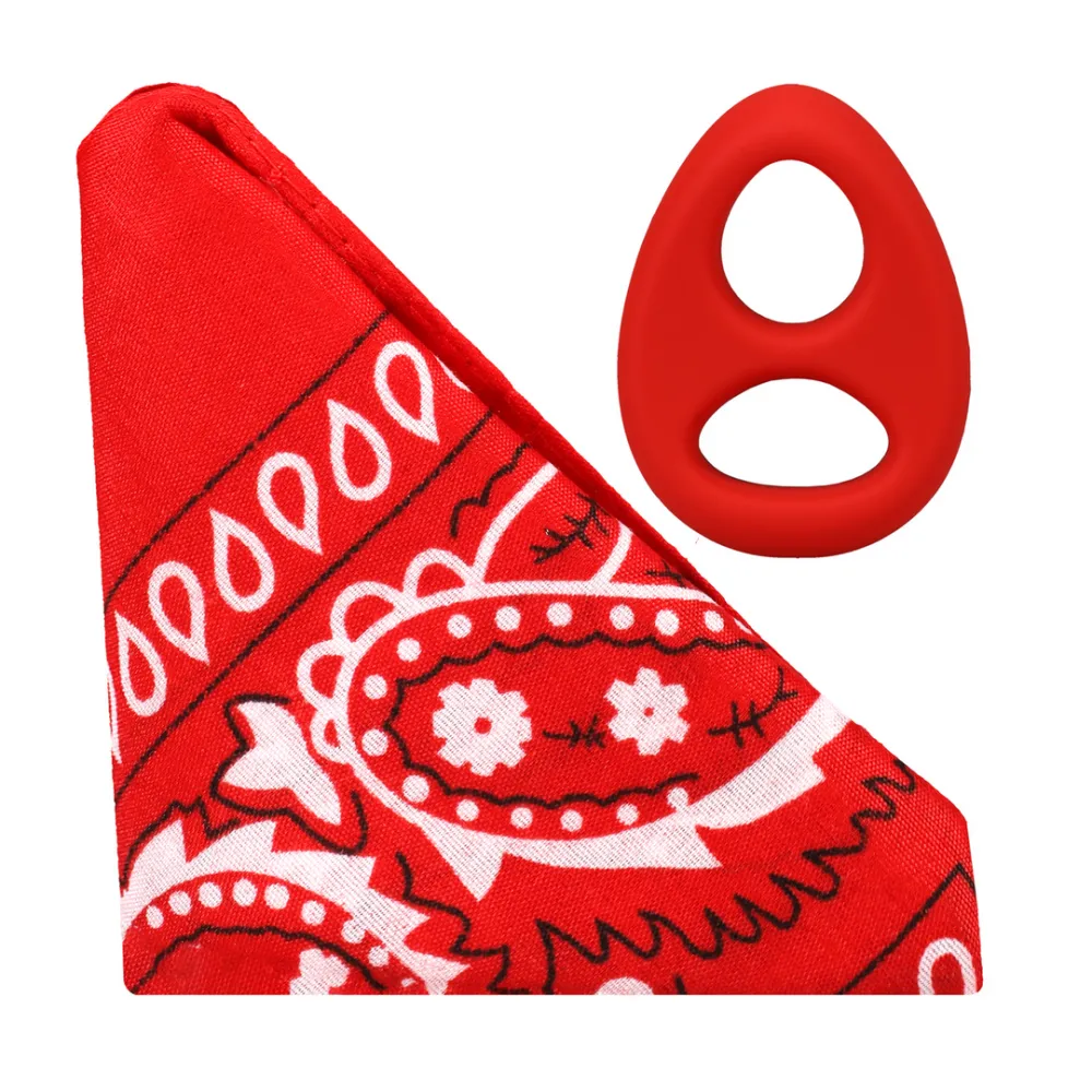 The Code - Siliconen Cockring met Bandana - Rood