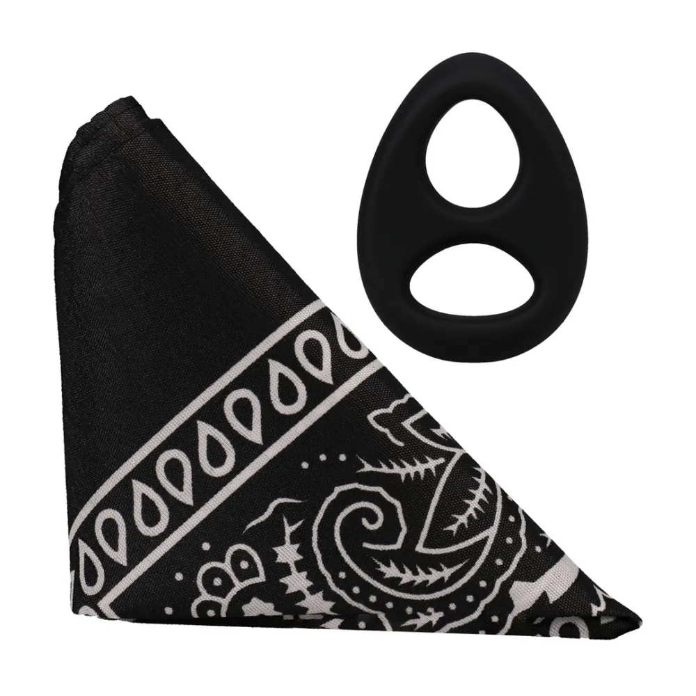 The Code - Siliconen Cockring met Bandana - Zwart