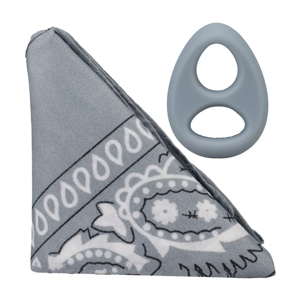 The Code - Siliconen Cockring met Bandana - Grijs