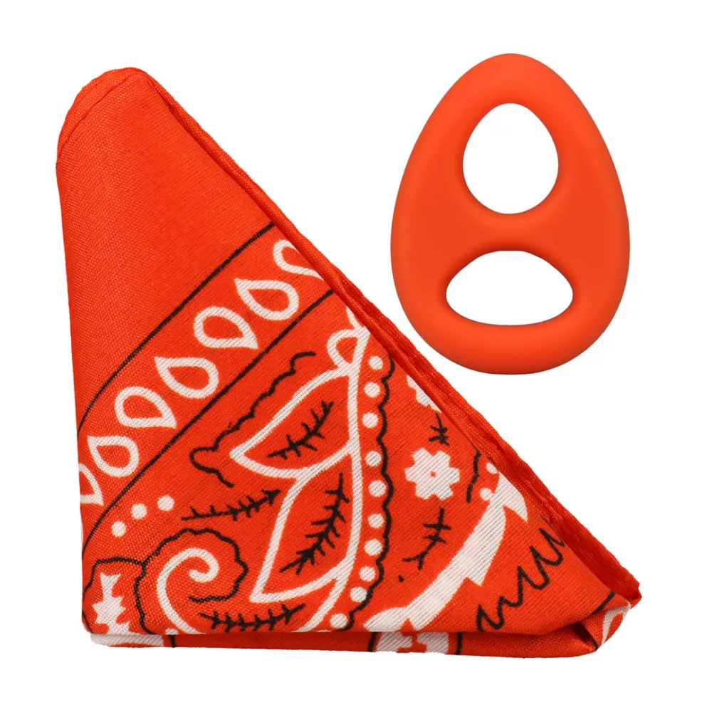 The Code - Siliconen Cockring met Bandana - Oranje