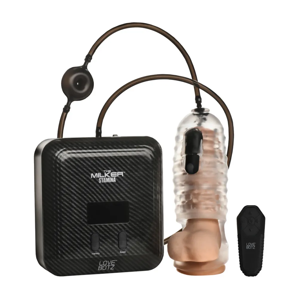 De Milker Stamina - Automatische Vibratie en Zuig Stroker - Transparant