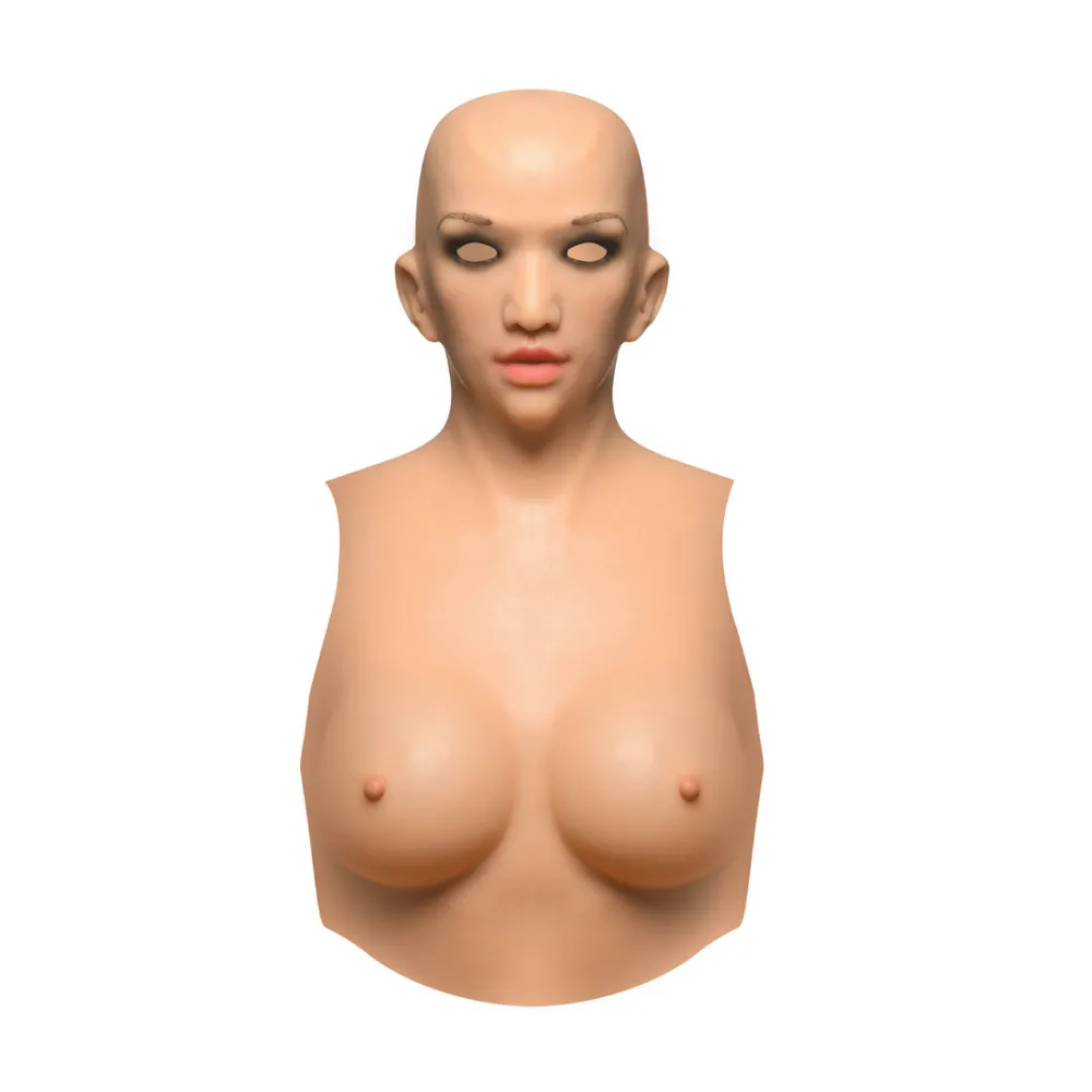 Sexy Skin Suit - Siliconen Hoofdschaal en C Cup Borsten