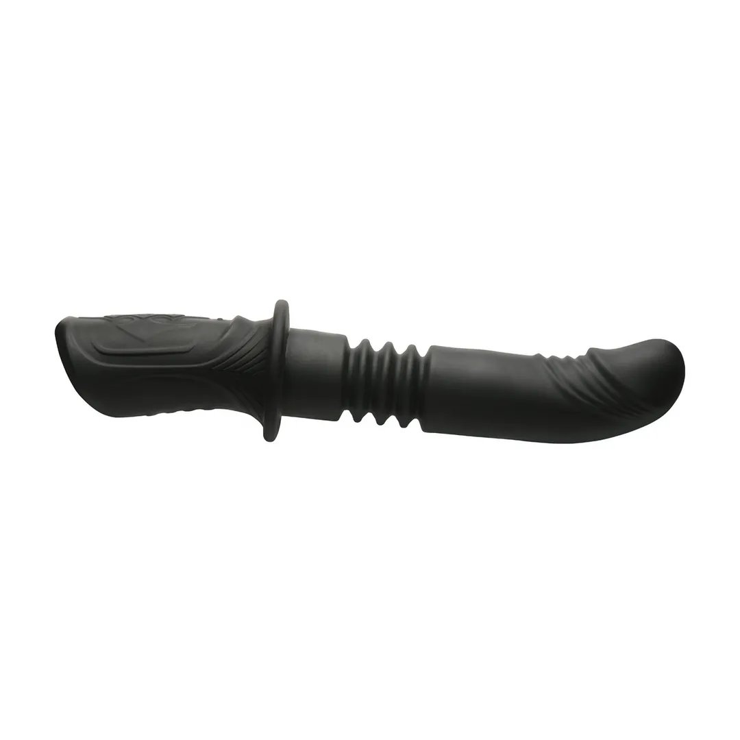 Power Thrust - Duwende Siliconen Vibrator - Zwart