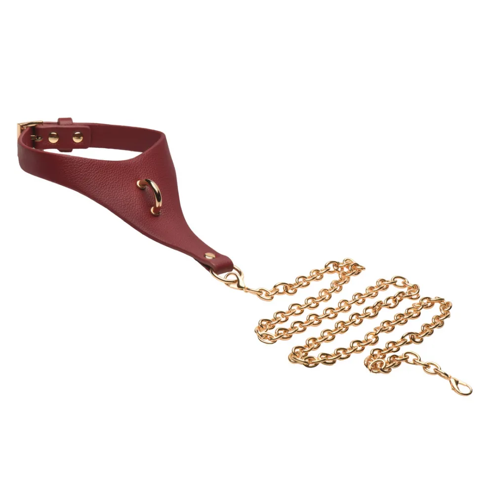 Captivate - Halsband met Lichaamsketting - Rood/Goud