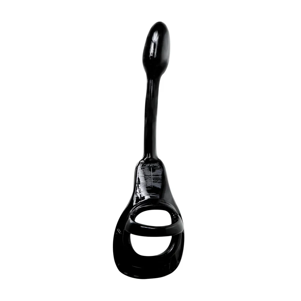 Armor Tug Lock - Cockring met Ball Strap en Butt Plug - Klein