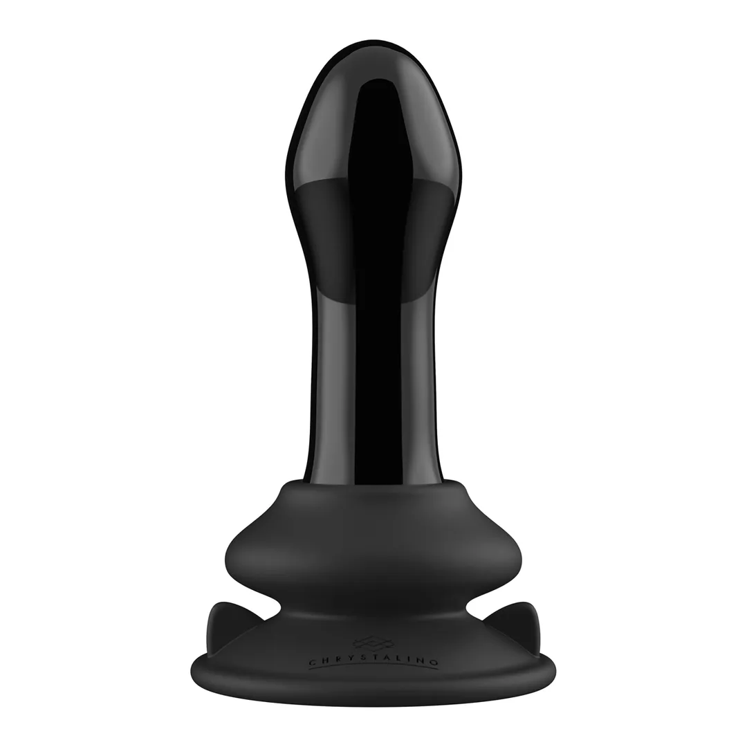 Pluggy - Glazen Vibrator met Zuignap