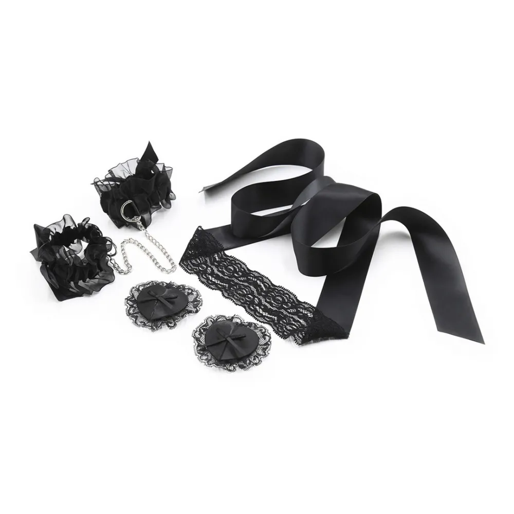 Lace Me Up - Bondage Lacy Set - Zwart