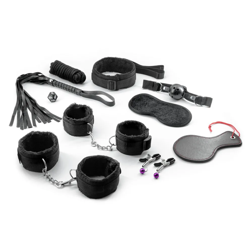 Master and Cummander - 11-delige Bondage Set - Zwart