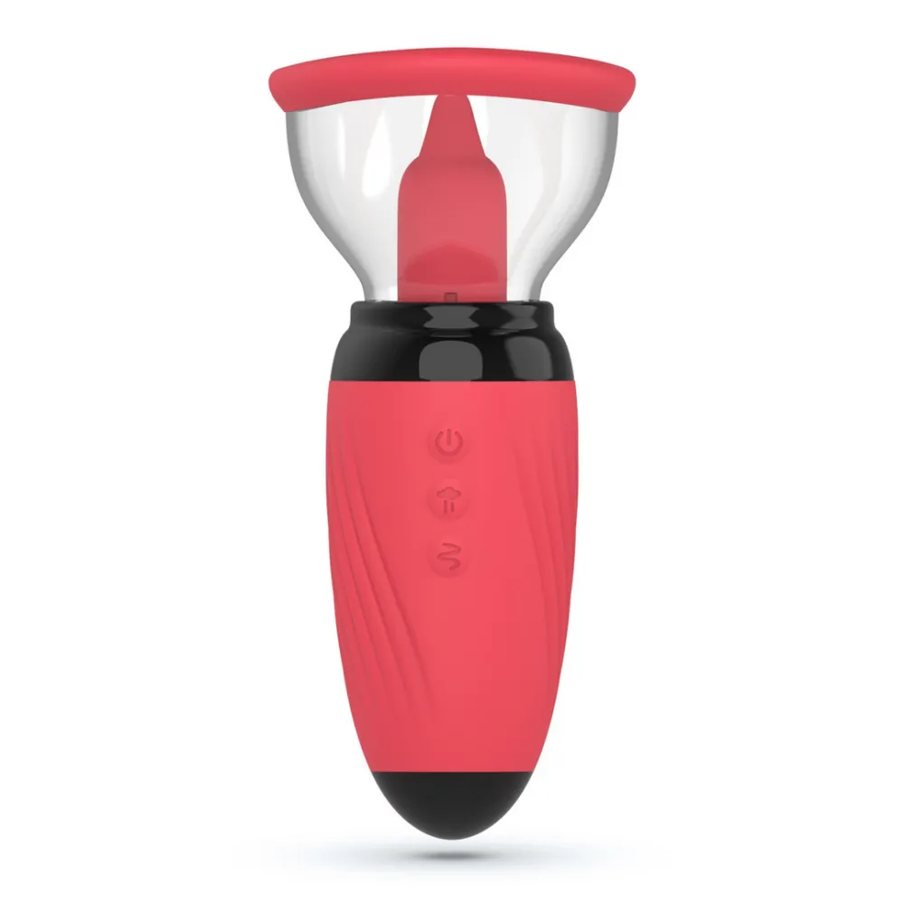 Scarlet - Vibrerende en Zuigende Vulva Pomp - Rood