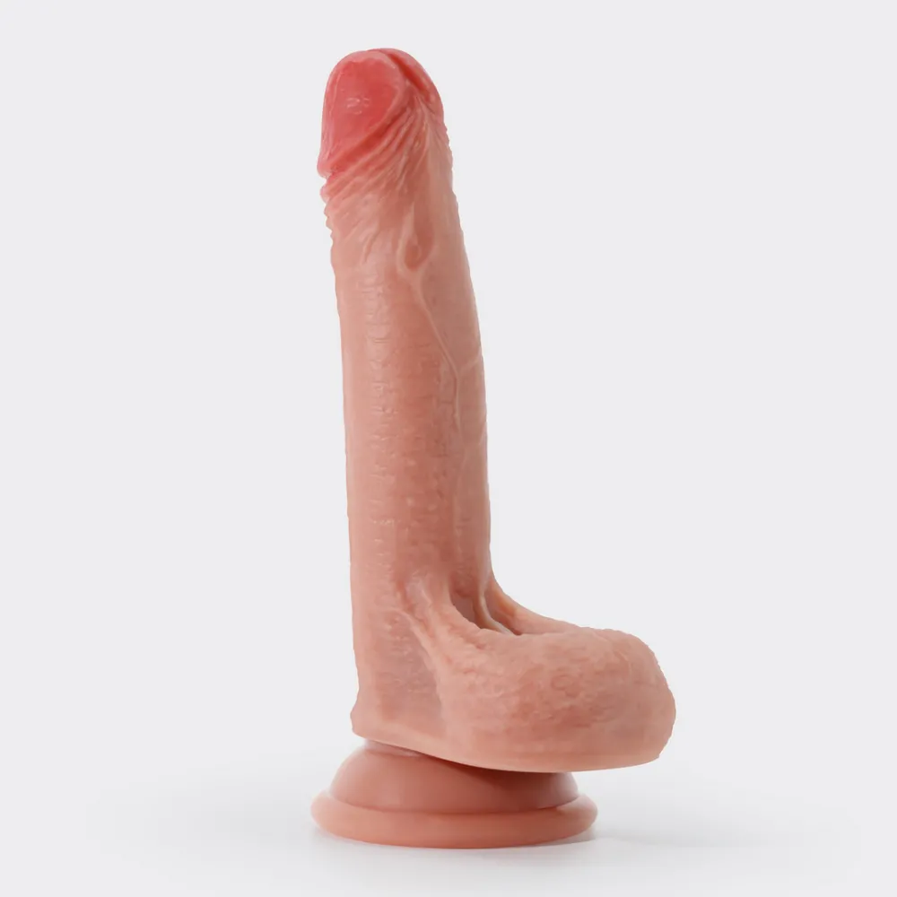 Inviktus - Vloeibare Silicoen Dildo - 7 / 19 cm - Vleeskleur