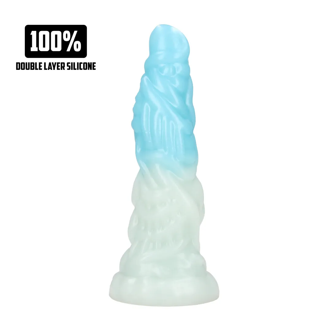 Vein Master - Siliconen Dildo - Blauw/Wit