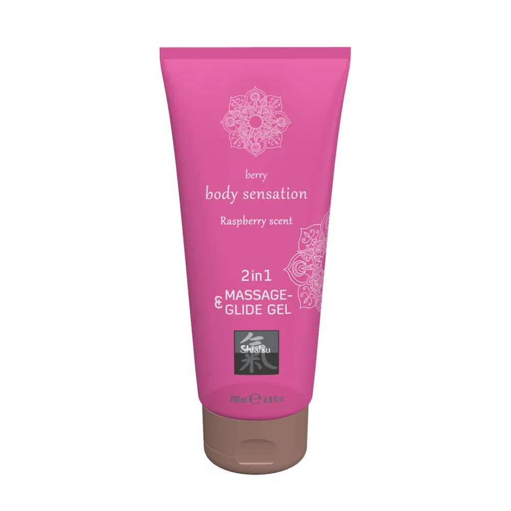 2 in 1 Massage en Glide Gel - Framboos - 7 fl oz / 200 ml