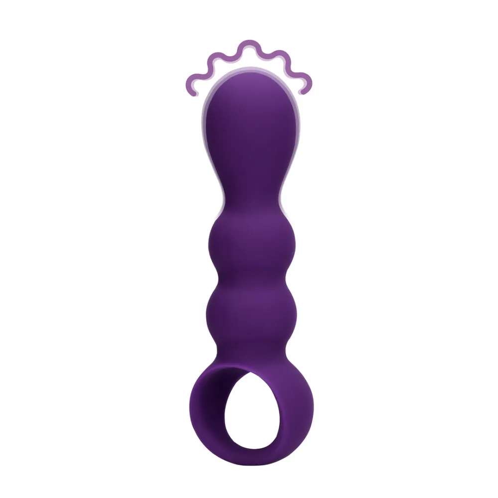 Druppelvormige Anaal Vibrator - Helder Paars