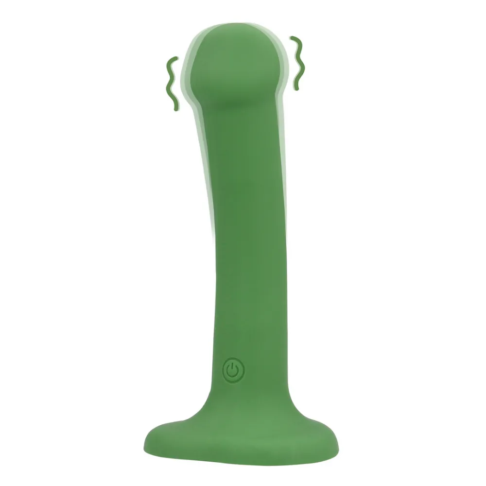 Niet-Falisch Vibrerende Dildo - Klein - Bosgroen