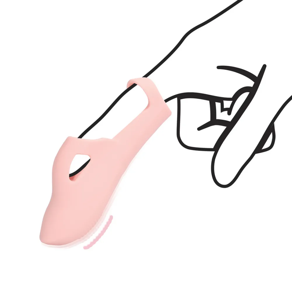 Silicone Vinger Vibrator - Touch of Pink