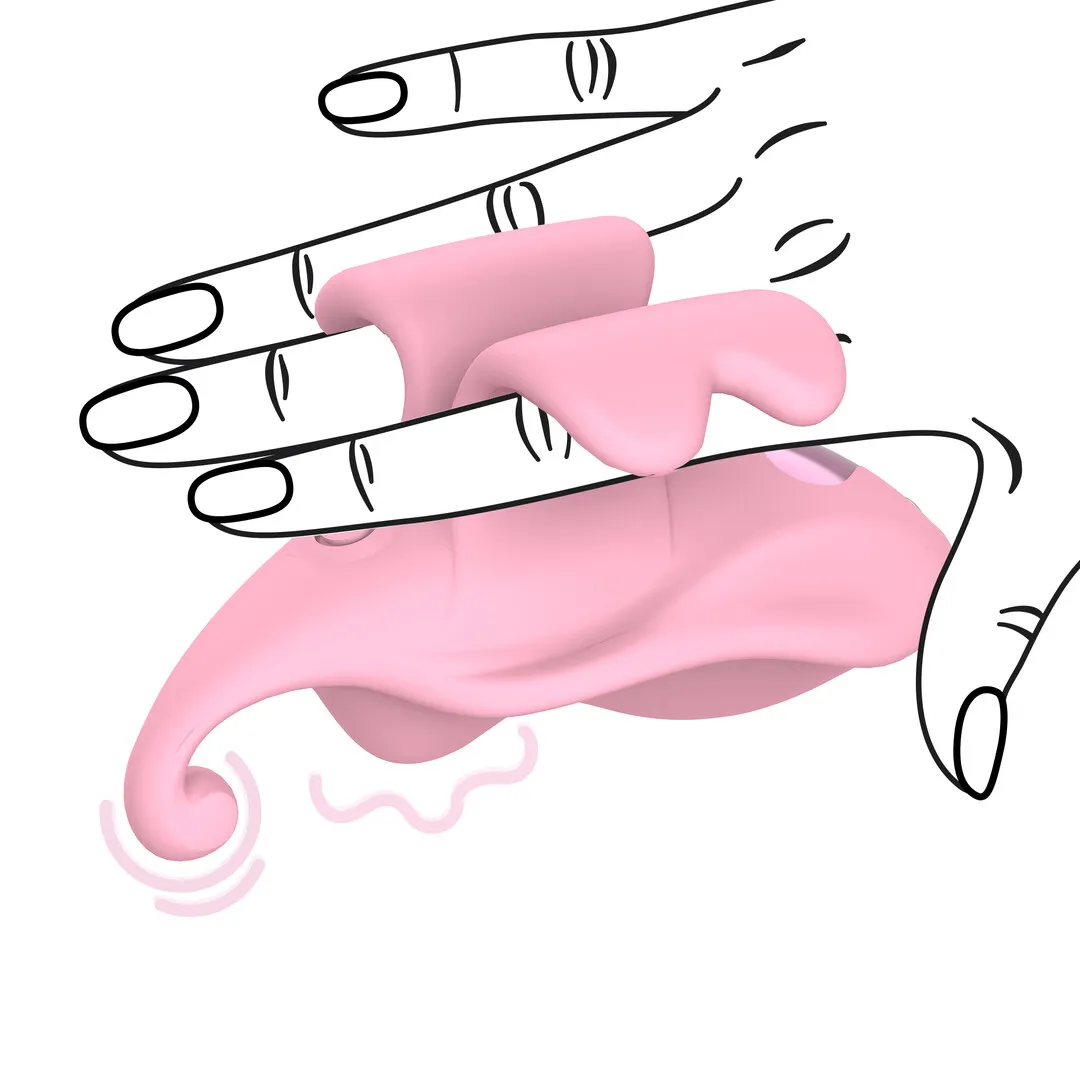 Vinger Dubbele Vibrator - Roze