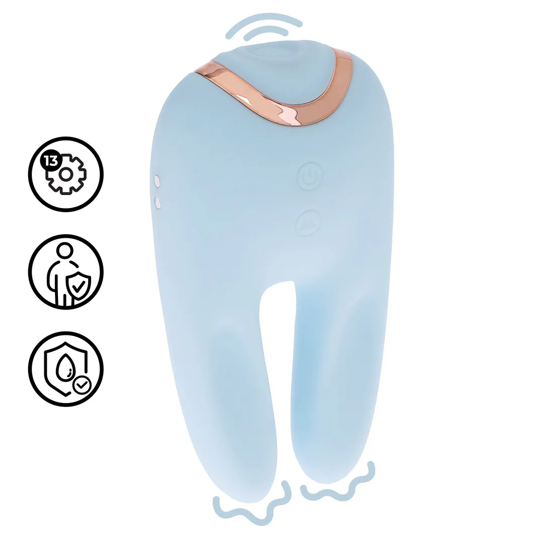 Bonnie - Dubbelzijdige Tapping Vibrator - Blauw