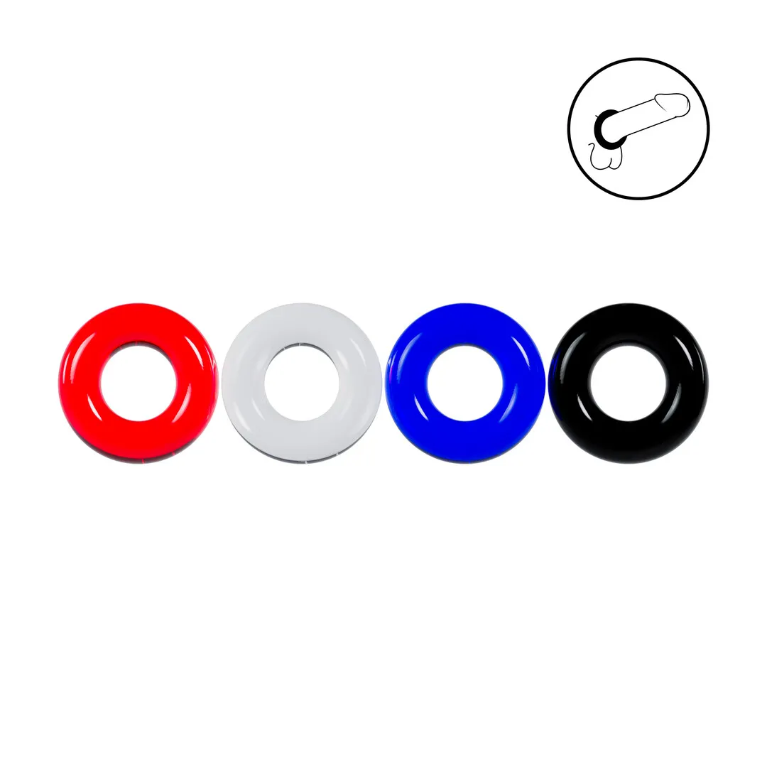 Cockring Set van 4 - Multicolor
