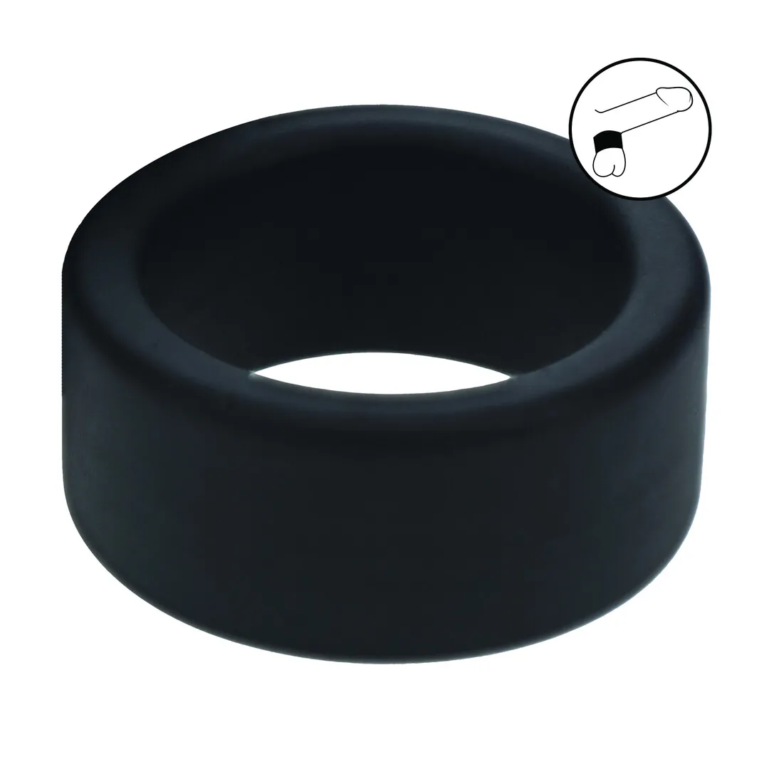 Vloeibare Silicoen Balriem - S - 34mm - Zwart
