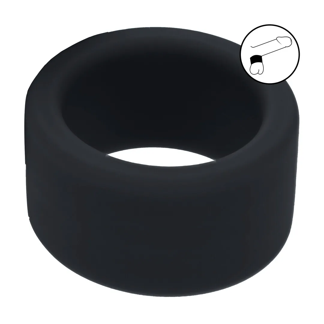 Vloeibare Silicoen Balriem - M - 34mm - Zwart