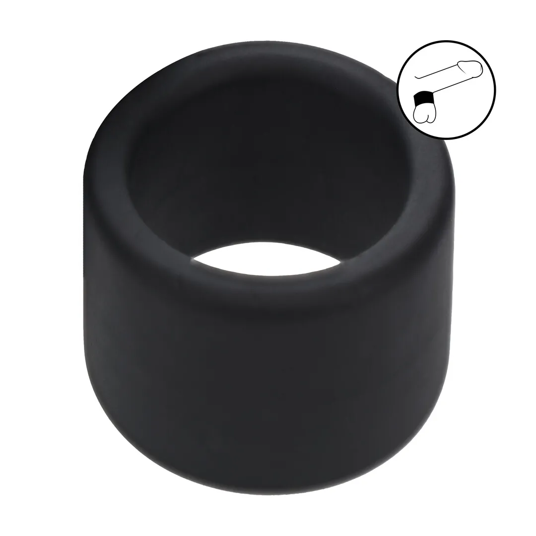 Vloeibare Siliconen Balriem - L - 34mm - Zwart