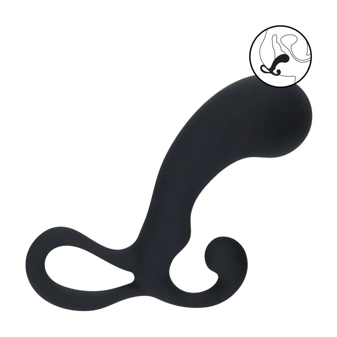 Lamp met Lussen Silicoon Prostaat Massager - M - Zwart