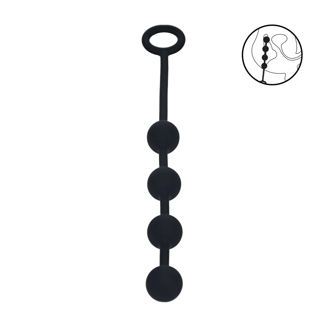 Ronde Siliconen Anale Ballen - S - 20mm - Zwart