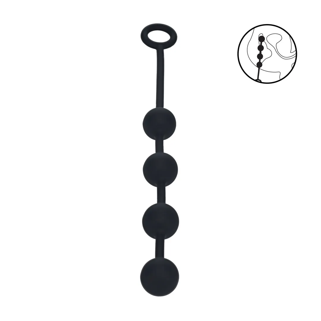 Ronde Siliconen Anale Ballen - M - 30mm - Zwart