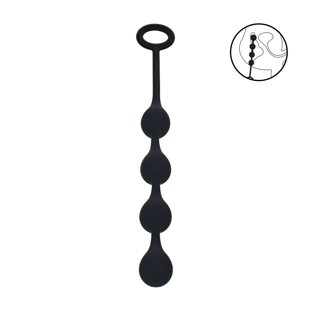 Waterdrop Siliconen Anale Ballen - S - 20mm - Zwart