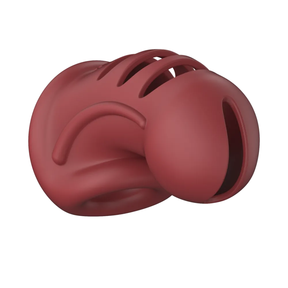 Model 28 - Ultra Soft Silicone Chastity Cage - Rood