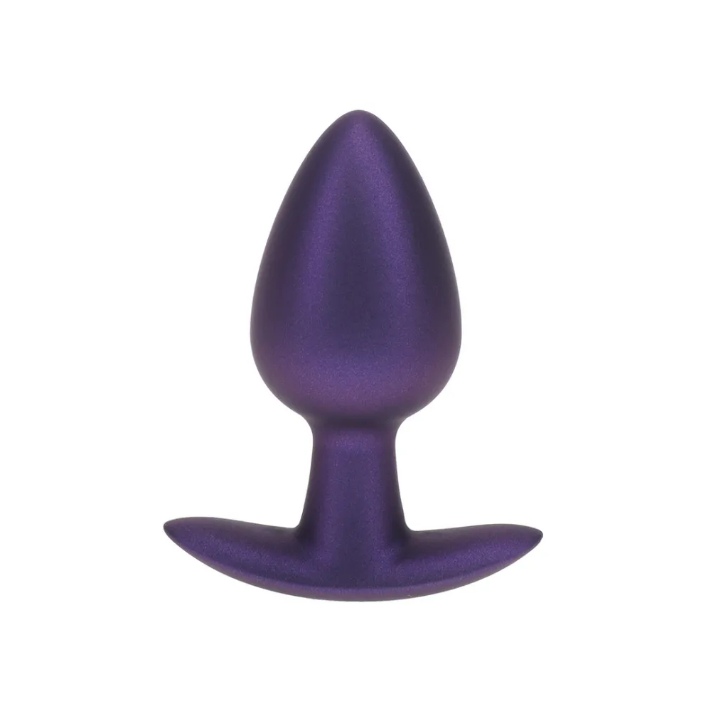 Zachte Siliconen Anale Plug - Medium - 3,1 / 7,9 cm - Metallic Paars
