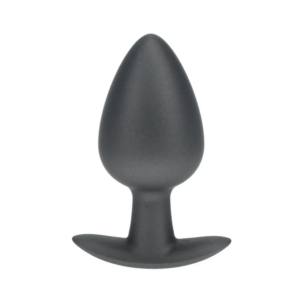 Zachte Siliconen Anale Plug - Groot - 3,5 / 8,9 cm - Gunmetal