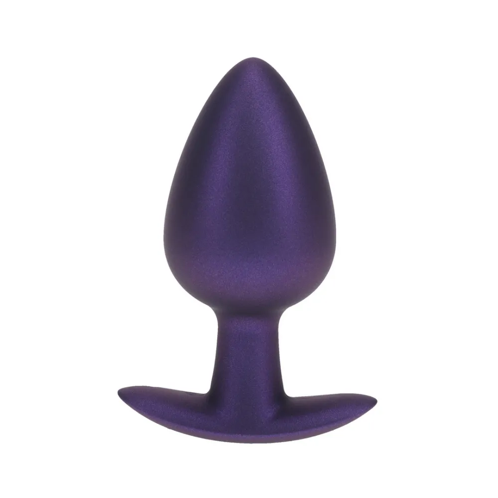 Zachte Siliconen Anale Plug - Groot - 3,5 / 8,9 cm - Metallic Paars
