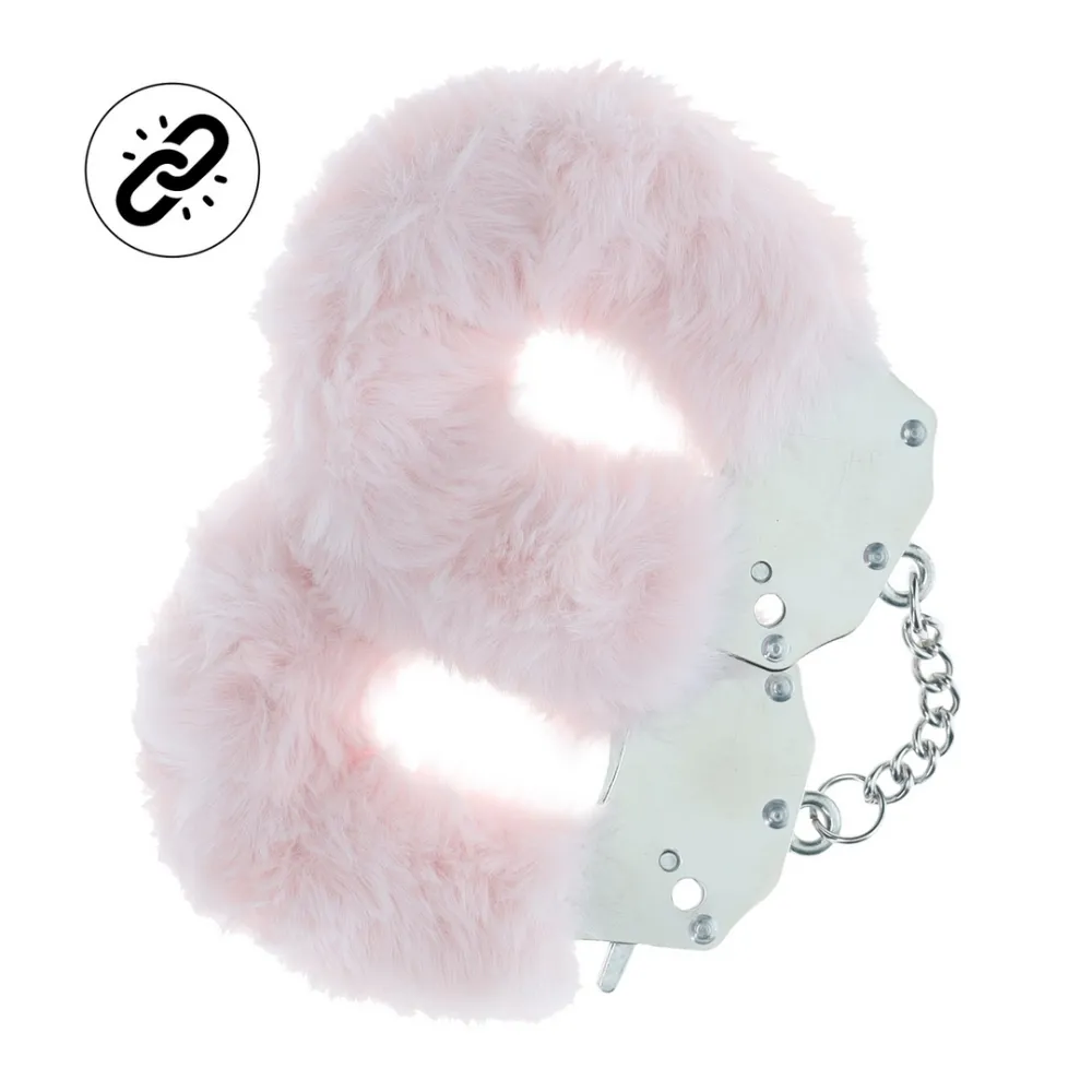 Zware Fluffy Handboeien - Poederroze