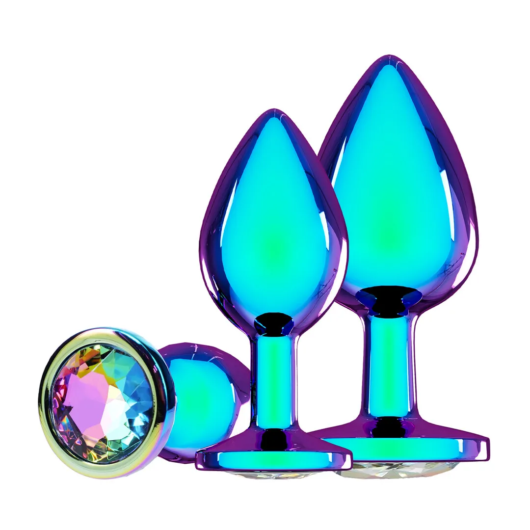 Venice Collectie - Metaal Anale Plug Set - Iriserend