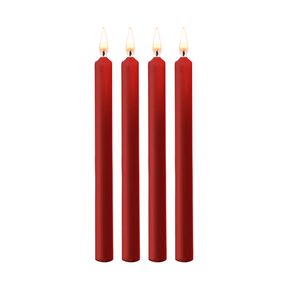 Plagen Kaarsen - 4 Stuks - Groot - Rood