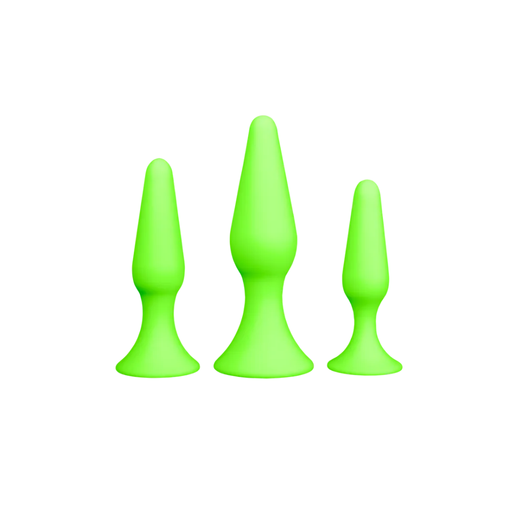 Butt Plug Set - Glow in the Dark