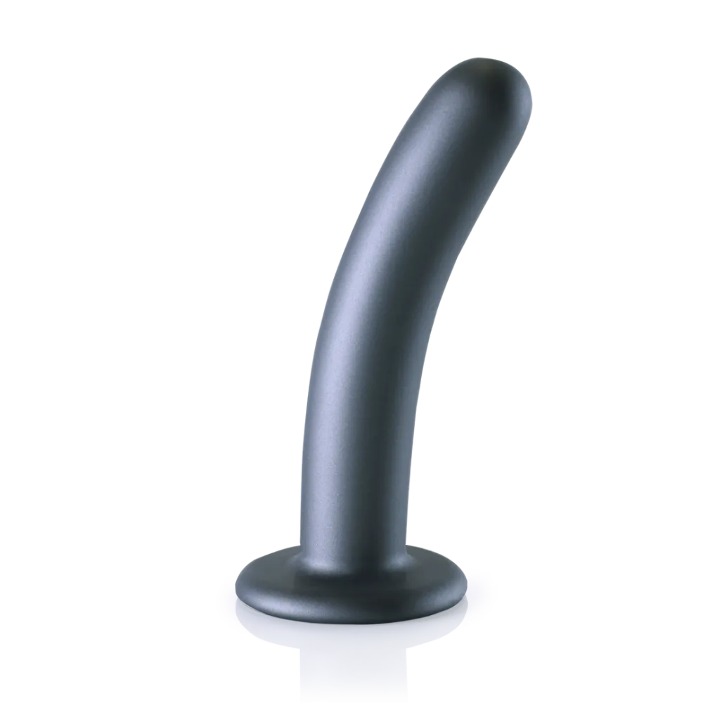 Zachte Silicone G-Spot Dildo - 6'' / 14,5 cm - Gunmetal