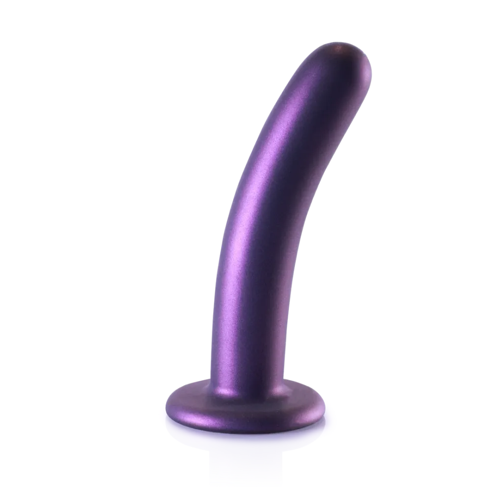 Zachte Silicone G-Spot Dildo - 6'' / 14,5 cm - Metallic Paars