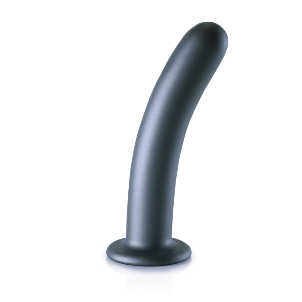 Zachte Siliconen G-Spot Dildo - 7'' / 17 cm - Gunmetal