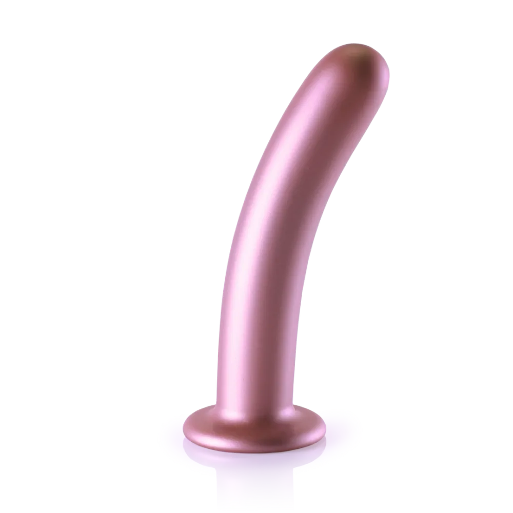 Zachte Silicone G-Spot Dildo - 7'' / 17 cm - Roségoud
