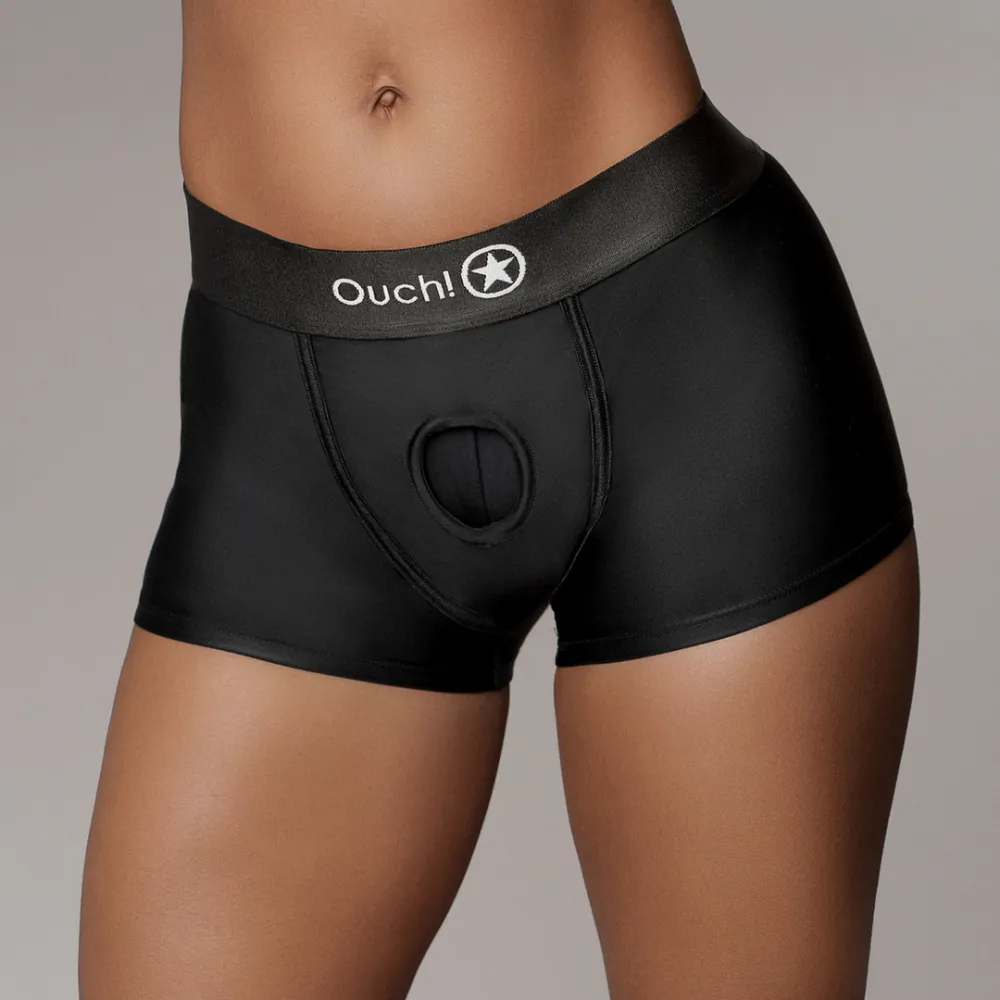 Vibrerende Strap-on Boxer - M/L - Zwart