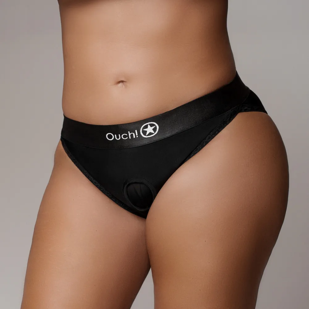 Vibrerende Strap-on Hipster - XL/XXL - Zwart
