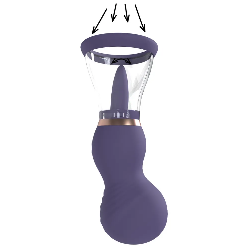 Sensual - Oplaadbare Vulva en Borst Pomp - Paars