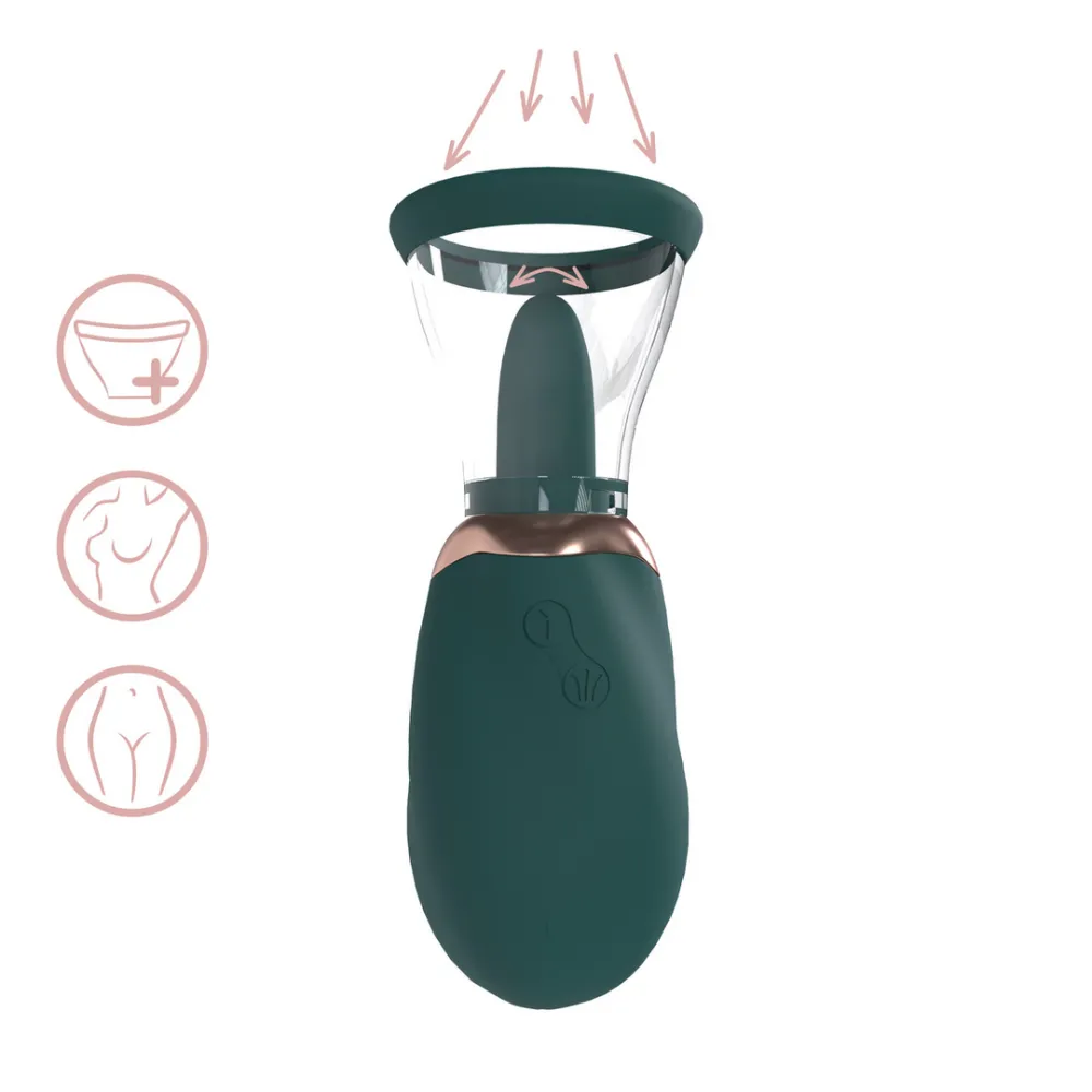 Boost - Oplaadbare Vulva- en Borstpomp - Bosgroen
